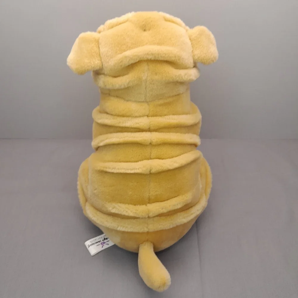 Market Identity Shar Pei Dog Plush Stuffed Animal Tan Wrinkled Puppy 10 Inch